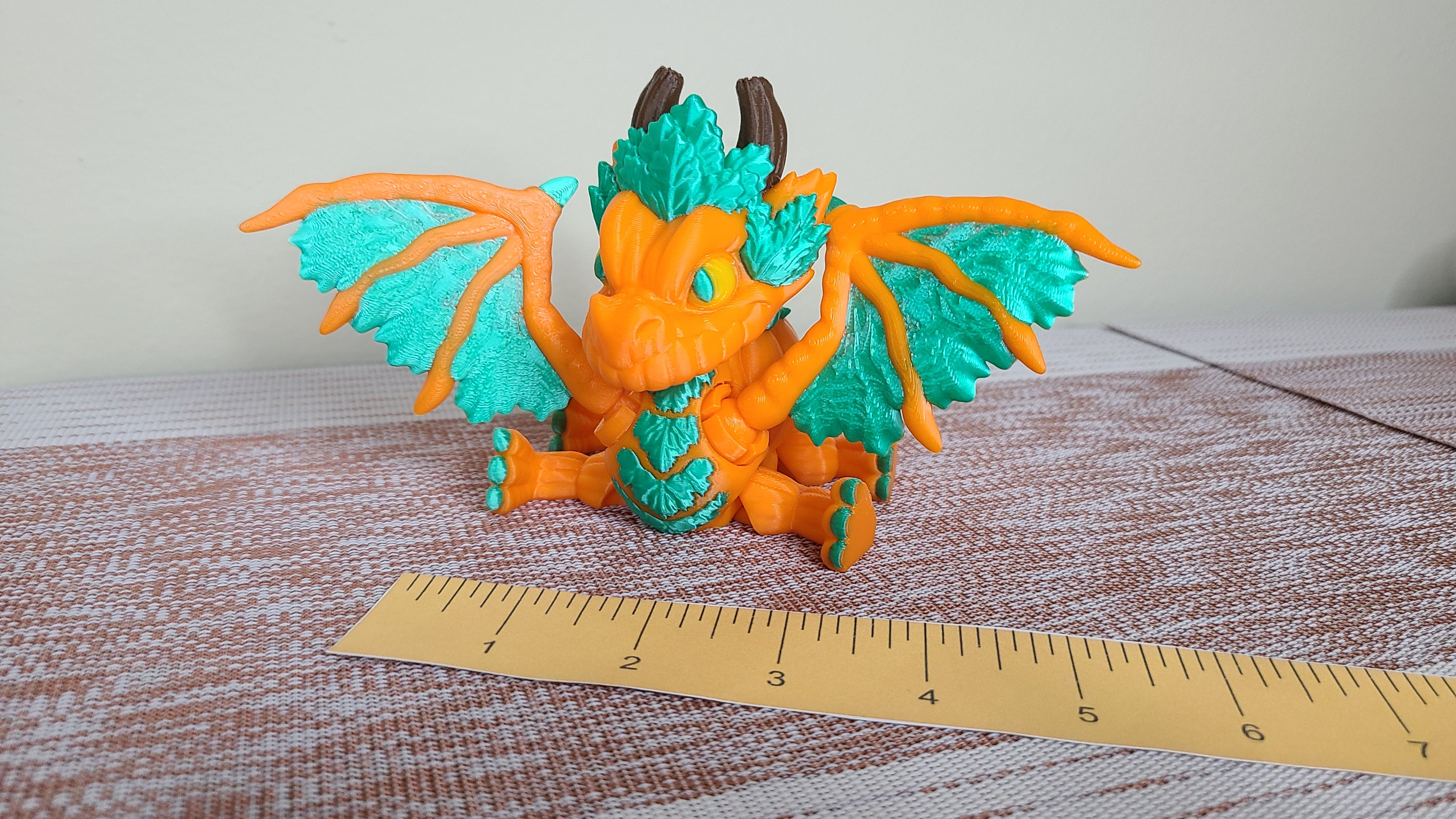 Articulated Pumpkin Dragon. Halloween collection. Personalized gift.