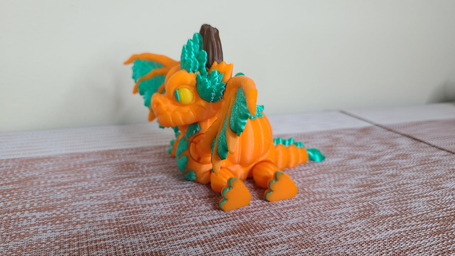 Articulated Pumpkin Dragon. Halloween collection. Personalized gift.