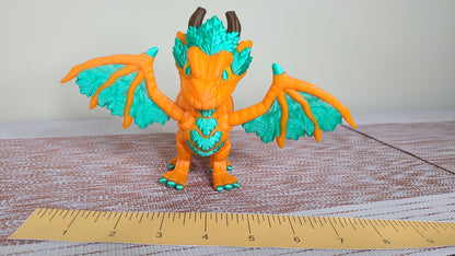 Articulated Pumpkin Dragon. Halloween collection. Personalized gift.