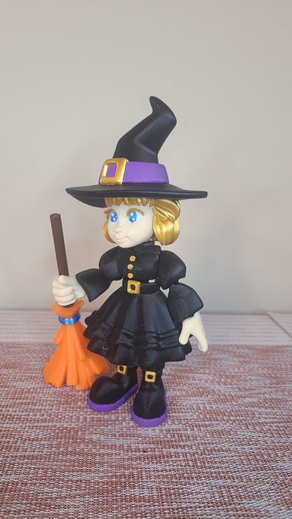 Flexi Baby Witch. Halloween collection. Personalized gift.