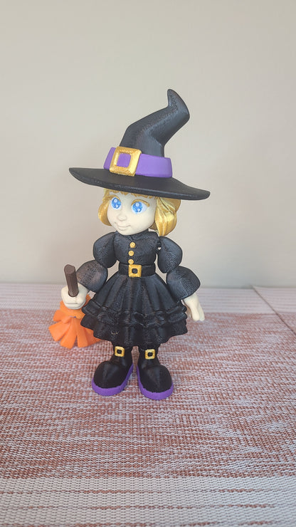 Flexi Baby Witch. Halloween collection. Personalized gift.