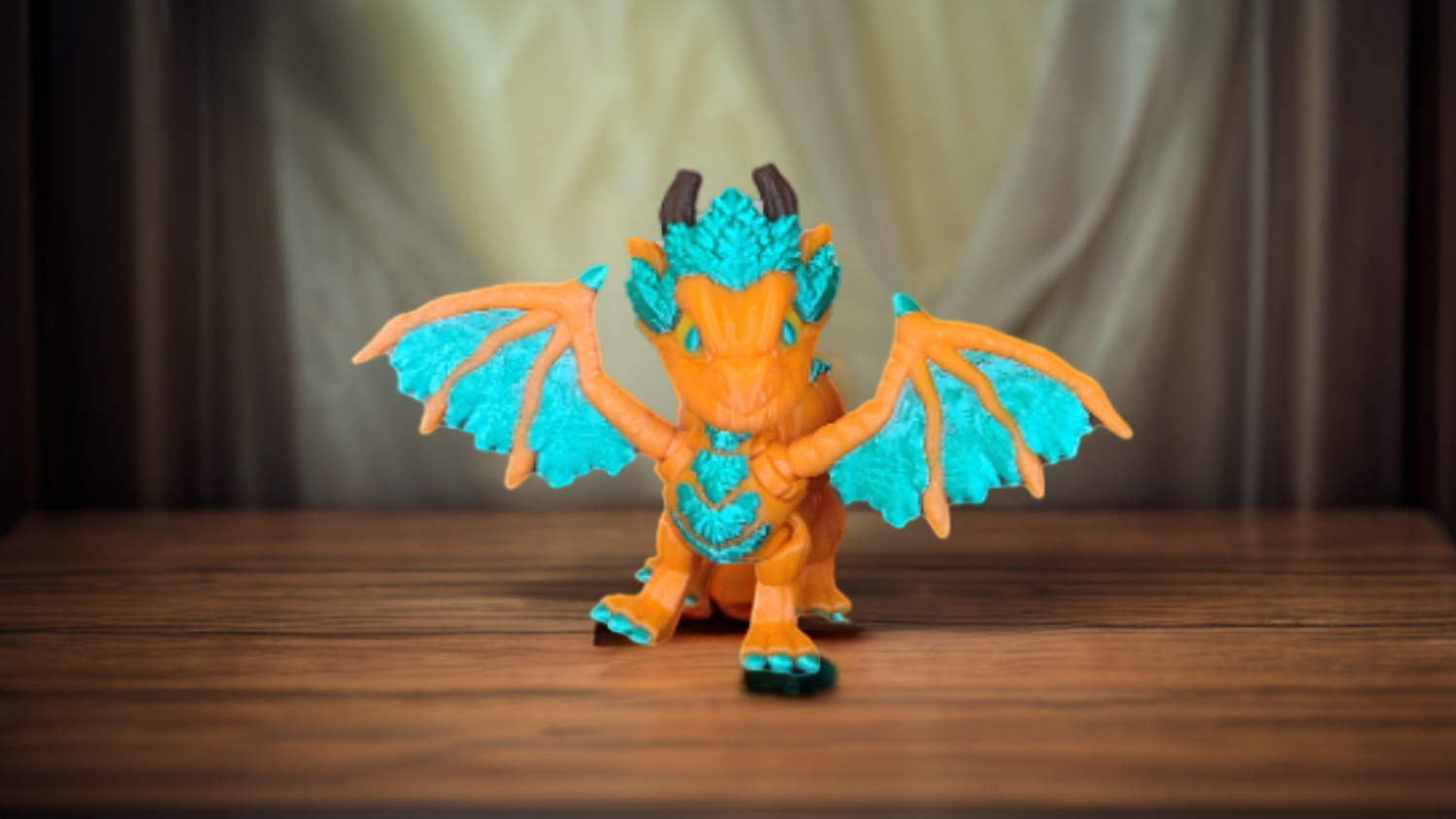 Articulated Pumpkin Dragon. Halloween collection. Personalized gift.