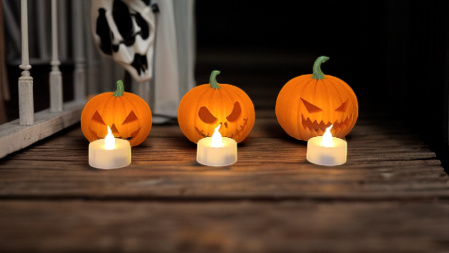 Pumpkin Candles Kit - Illuminate Your Autumn Evenings. Halloween collection. Personalized gift.