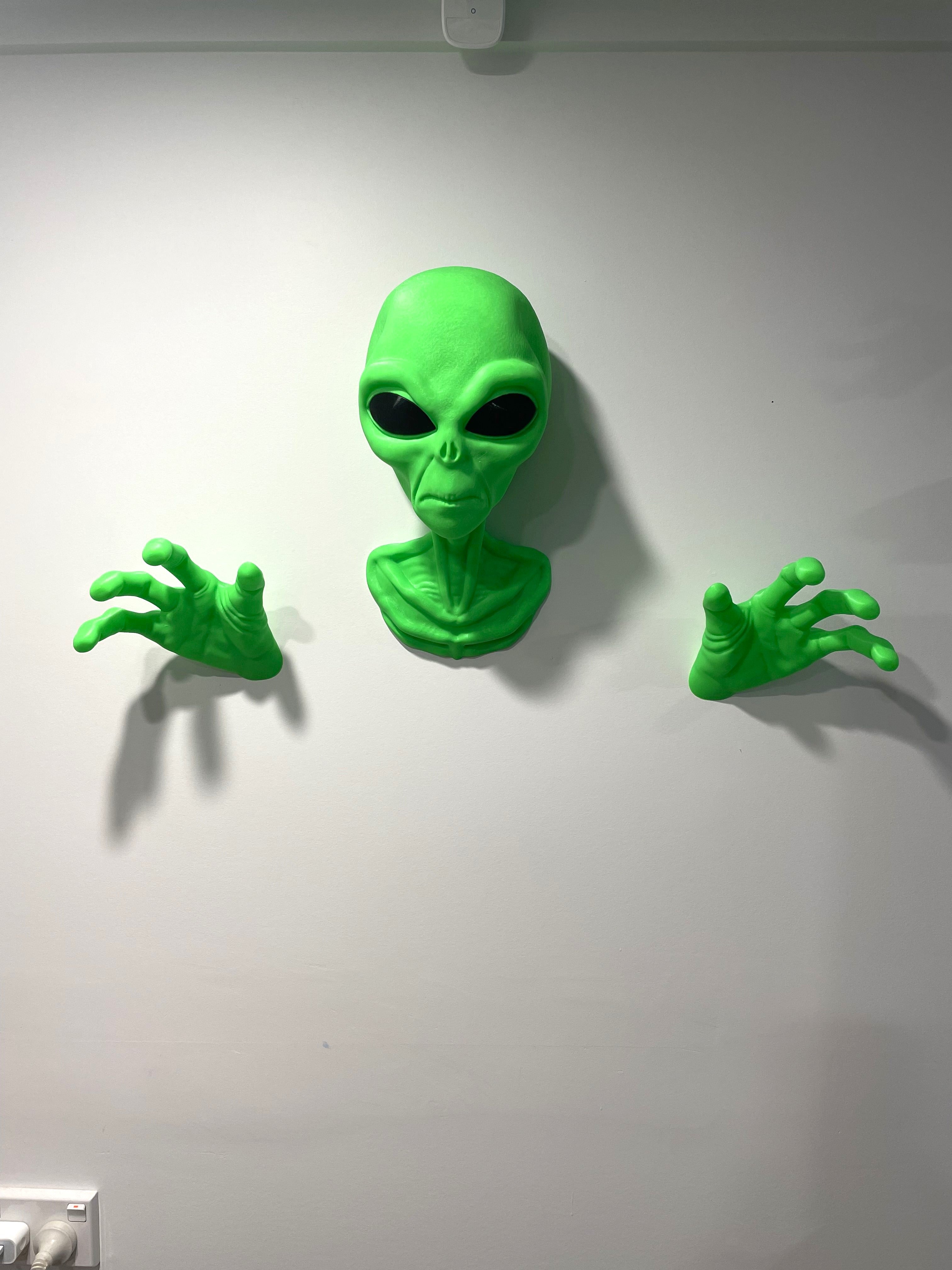 Wall-Mounted Alien Headphone Stand - An Otherworldly Abode for Your Tunes. Halloween collection. Personalized gift.