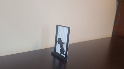 3D Printed Dog Art with String Embellishments, Modern Tabletop Decor, Dog Art, Dog Lovers Gift, Christmas Gift, Futuristic Art, Dog Desk Art