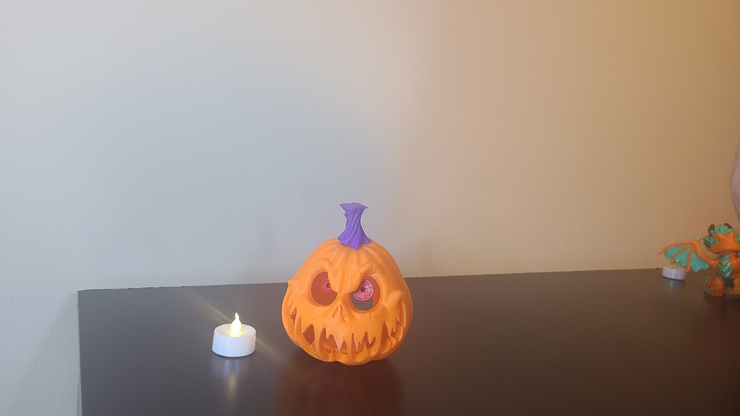 3D Printed Tealight Pumpkin, Halloween Tealight Holder, Halloween Pumpkin Decoration, Spooky Pumpkin Candleholder, Halloween Lights Holder