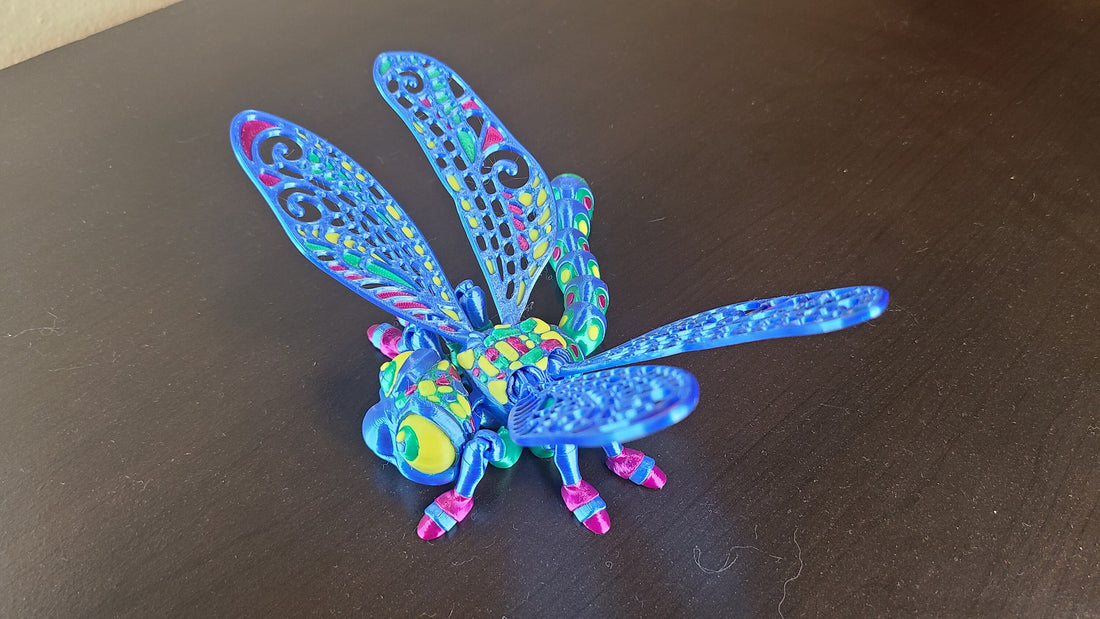 Dragonfly Toy, Articulated Dragonfly, Dragonfly Figurine, Kids Room Toy, Dragonfly Sculpture, 3D Printed Dragonfly, Cute Kids Dragonfly