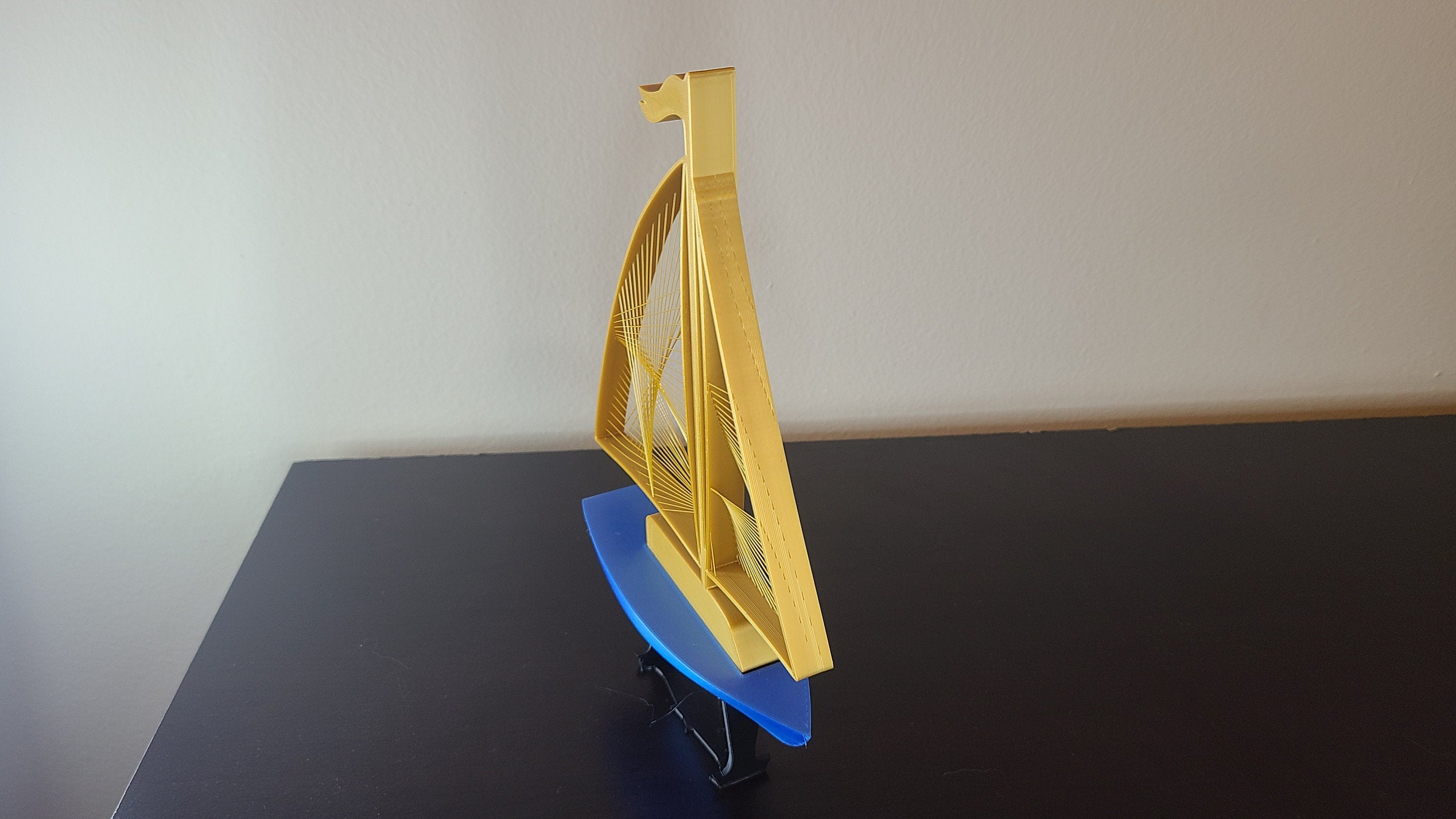 3D Printed Artistic Sailboat Figurine, Boat Sculpture, Boat Collectible, Sailboat Toy, Nautical Nursery Decor, Coastal Gift, Nursery Decor