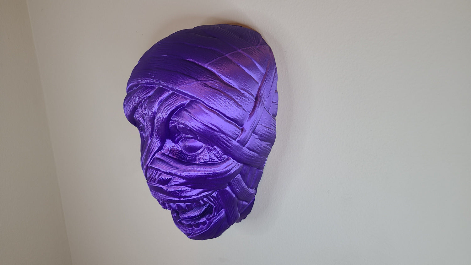 Mummy Head Wall Art, Mummy Head Wall Decor, Egyptian Decoration, Mummy Gift, Mummy Head Wall Mount, Modern Futuristic Decor, Man Cave Art