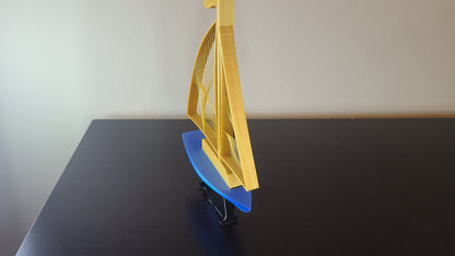 3D Printed Artistic Sailboat Figurine, Boat Sculpture, Boat Collectible, Sailboat Toy, Nautical Nursery Decor, Coastal Gift, Nursery Decor