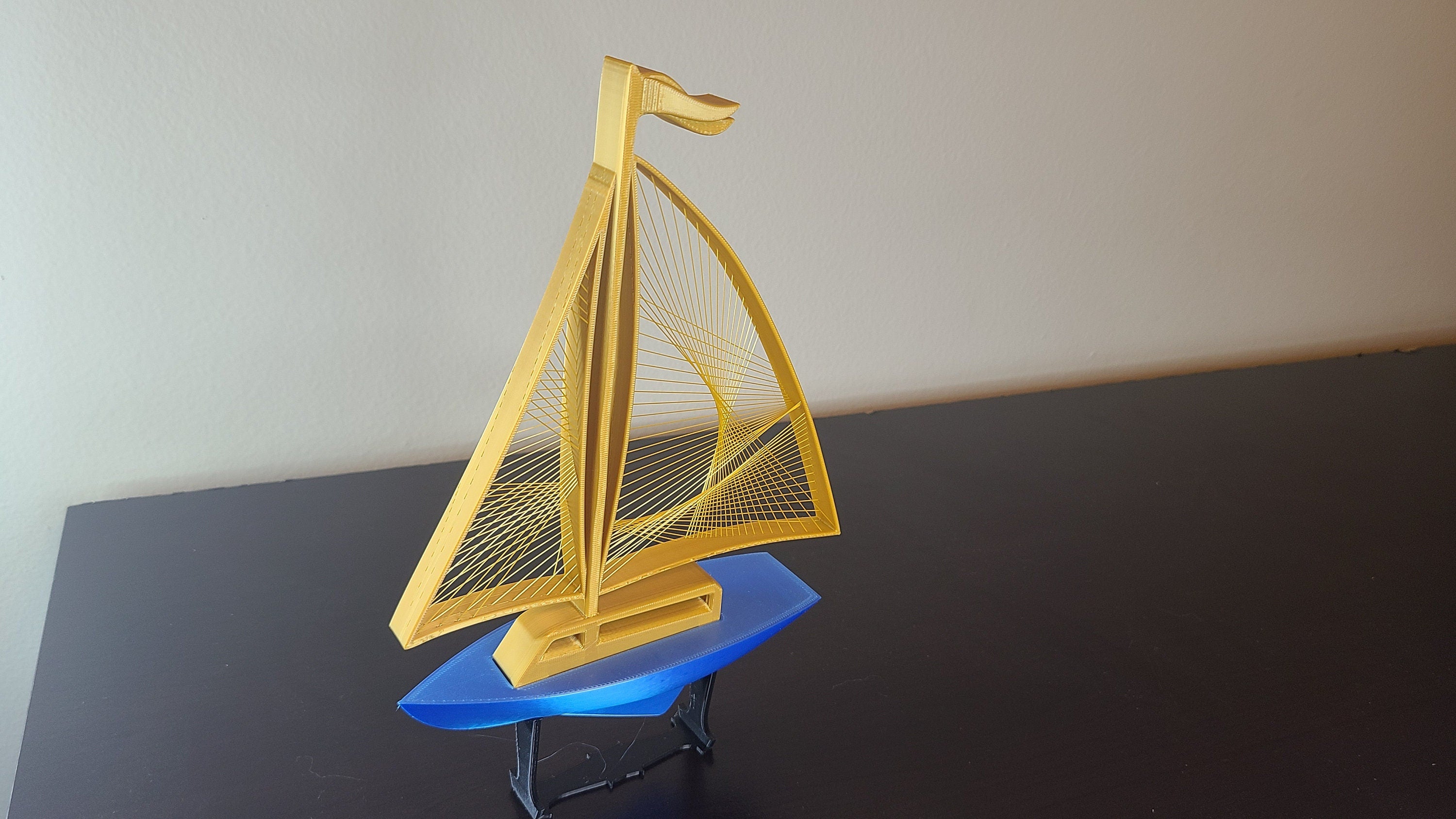 3D Printed Artistic Sailboat Figurine, Boat Sculpture, Boat Collectible, Sailboat Toy, Nautical Nursery Decor, Coastal Gift, Nursery Decor